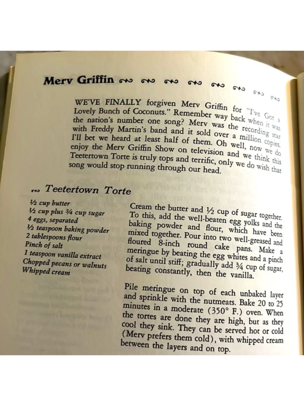 1967 The Sweet Taste of Success Collection of Celebrity Desserts